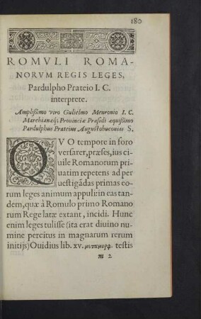 Romuli romanorum regis leges
