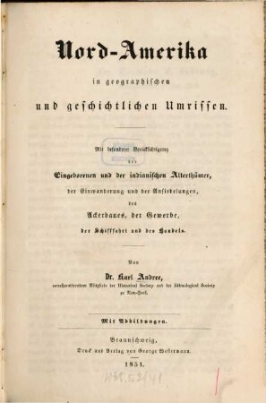 Amerika in geographischen und geschichtlichen Umrissen, 1