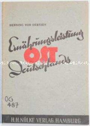 Abhandlung über die agrarische Bedeutung der deutschen Ostgebiete