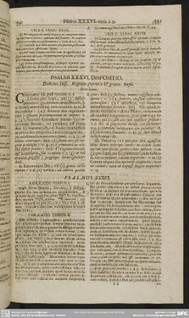 Psalmi XXXVI. Dispositio. Doctores falsi. Regnum potentiae & gratiae. Impii. Deus bonus