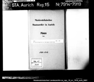 Die Unterhaltung des s.g. roten Weges im Amt Berum