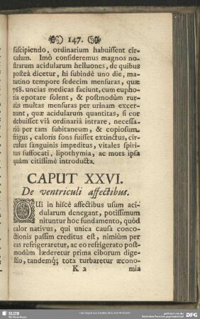 Caput XXVI. De ventriculi affectibus