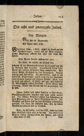 113-128, Der acht und zwanzigste-ein und dreyßigste Julius.