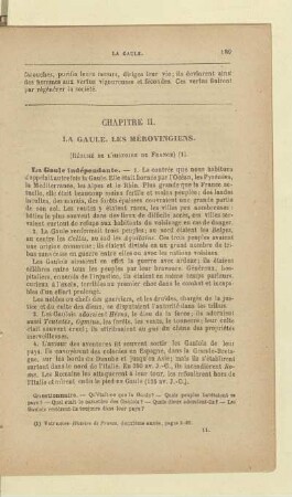 Chapitre II. La Gaule. Les Mérovingiens