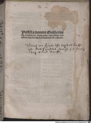 Postilla super epistulas et evangelia