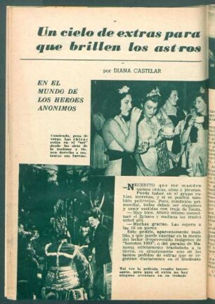 Un cielo de extras para que brillen los astros : En el mundo de los héroes anónimos