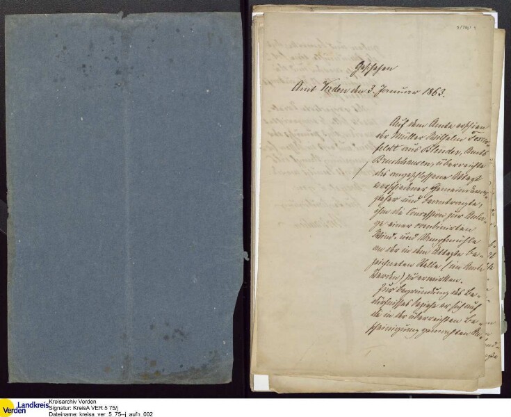 Von W. Fehsenfeld (Blender, Morsum) 1863 beantragte Wind- und Dampf-Kornmühle an der Straße zwischen Amedorf und Oiste; V.