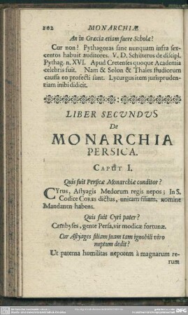 Liber Secundus De Monarchia Persica