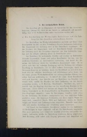 3. Der wirthschaftliche Betrieb.