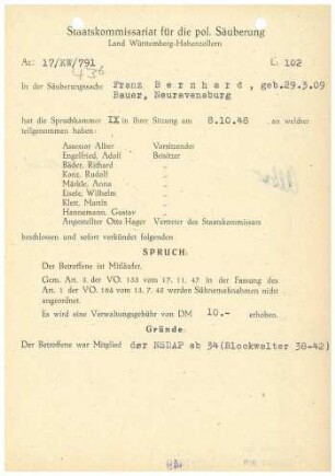 Bernhard, Franz