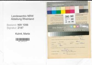Entnazifizierung Maria Kuhnt , geb. 02.10.1897 ()