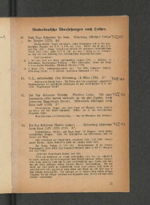 Niederdeutsche Übersetzungen nach Luther