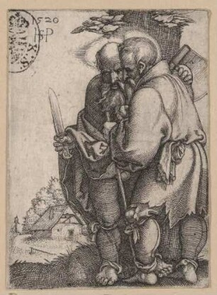 Die Apostel Bartholomäus und Matthias, aus der Folge Christus und die zwölf Apostel, Folge von sieben Blatt