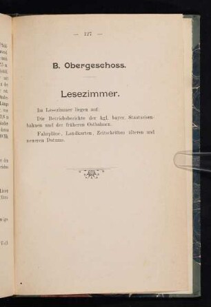 B. Obergeschoss.
