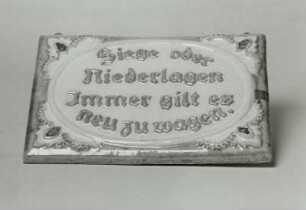 Wandtafel mit Spruch