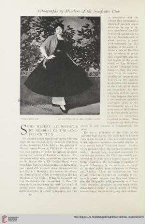 Some recent lithographs by members of the Senefelder Club