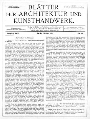 Nr. 10, Oktober 1910