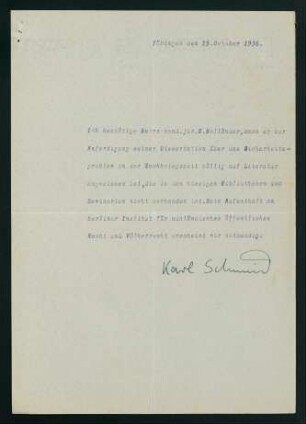 Beilage: Bestätigung über Notwendigkeit (15.10.1936)