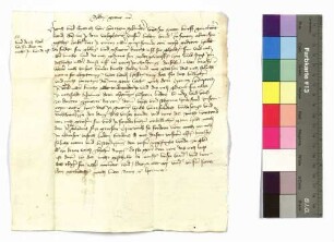 Brief Graf Albrecht von Hohenlohe an Dietrich von Hartheim.
