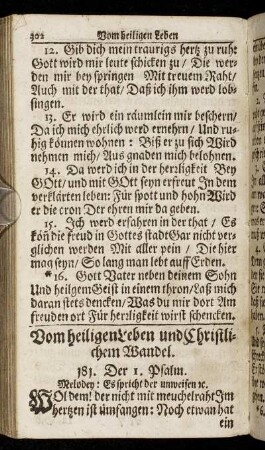 Vom heiligen Leben und Christlichem Wandel.