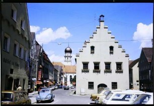 Schongau: Hauptstraße mit Rathaus, Ballenhaus