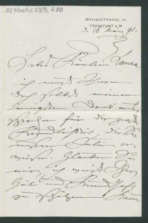 Brief an Laura Peters : 16.03.1891