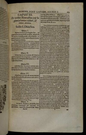 Caput III. De viribus Naturalibus post lapsem in homine residuis, & Libero Arbitrio.