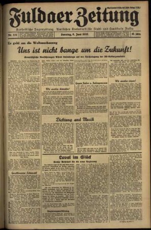 Erste Ausgabe vom Sonntag, den 09. Juni 1935.