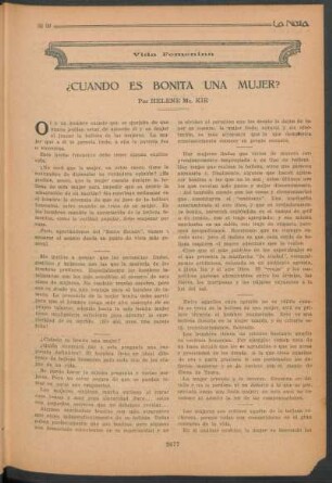 Vida femenina - ¿Cuando es bonita una mujer?