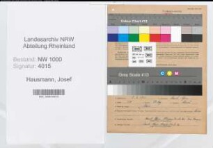 Entnazifizierung Josef Hausmann, geb. 03.02.1901 (Arbeiter)
