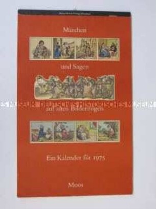 Wandkalender mit Märchen-Motiven für das Jahr 1975