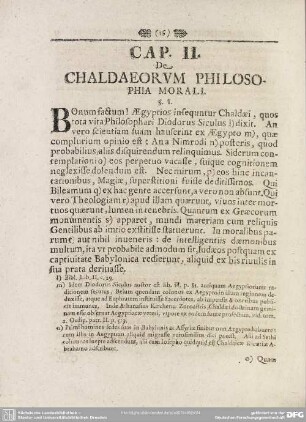 Cap. II. De Chaldaeorum Philosophia Morali
