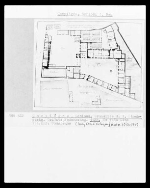 Compiègne, Schloss, Grundriss des ersten Stockwerks
