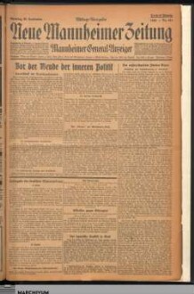 Neue Mannheimer Zeitung : NMZ : Mannheimer Neues Tageblatt, Mittag-Ausgabe