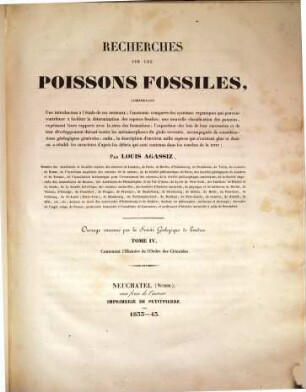 Recherches sur les Poissons Fossiles. 4