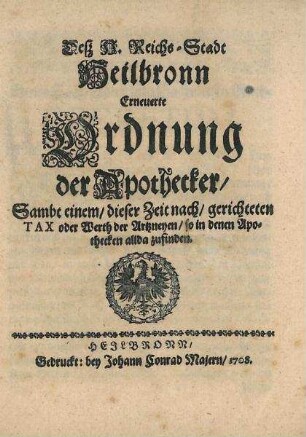 Heilbronner Apothekerordnung