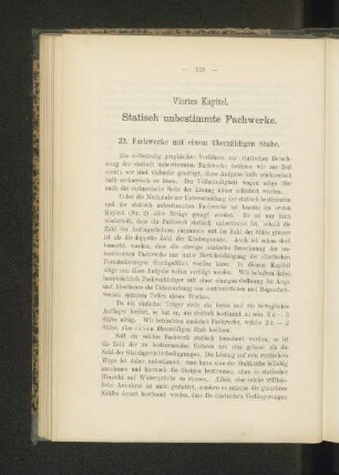 Viertes Kapitel. Statisch unbestimmte Fachwerke.