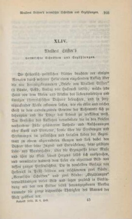705-716 Adalbert Stifter's vermischte Schriften und Erzählungen