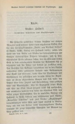 705-716 Adalbert Stifter's vermischte Schriften und Erzählungen