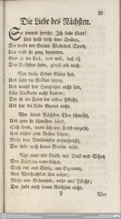Die Liebe des Nächsten