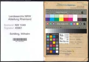 Entnazifizierung Wilhelm Schilling , geb. 11.05.1888 (Schneidermeister)