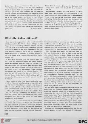 8: Wird die Kultur diktiert?