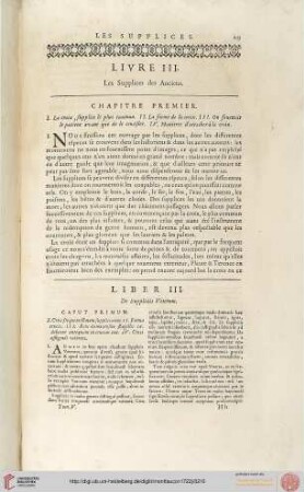 Livre III / Liber III