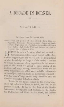 Chapter I. General and introductory
