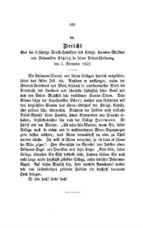45. Bericht über die 50jährige Dienst-Jubelfeier des Königl. Kammer-Musikus und Posaunisten Kitzing