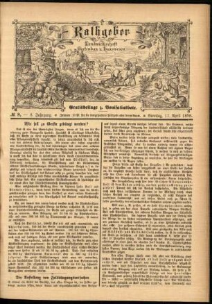 Ausgabe vom Sonntag, den 17. April 1898.