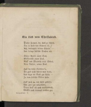 Ein Lied vom Christabend.