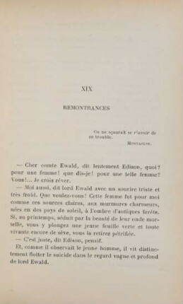 XIX. Remontrances