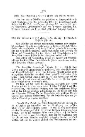 Anerkennung einer Anstalt als Pädagogium : [III. Gymnasien und Realschulen]