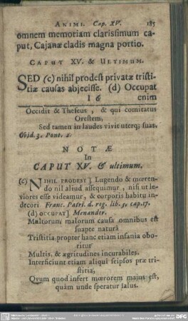 Caput XV & Ultimum